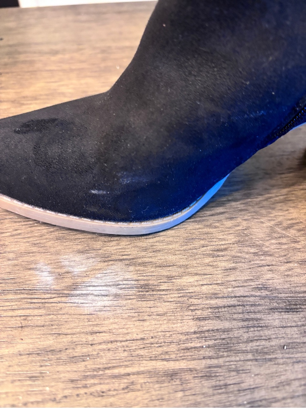 Maurices Black Suede Pointed Toe Ankle Booties with Tassel Wrap - Picture 8 of 11